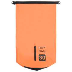 vidaXL Dry Bag with Zipper Orange 7.9 gal PVC