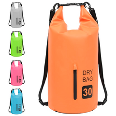 vidaXL Dry Bag with Zipper Orange 7.9 gal PVC