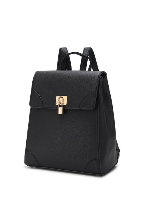 The Sophisticated Vegan Leather Backpack with Gilded Hardware.