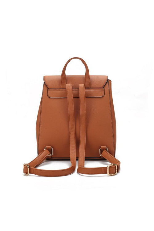 The Sophisticated Vegan Leather Backpack with Gilded Hardware.