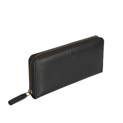 The Kivik Black Apple Leather Zip Elegance