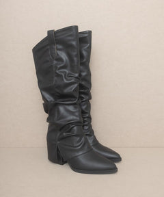 Thea - Edgy Fold Over Jean Boots
