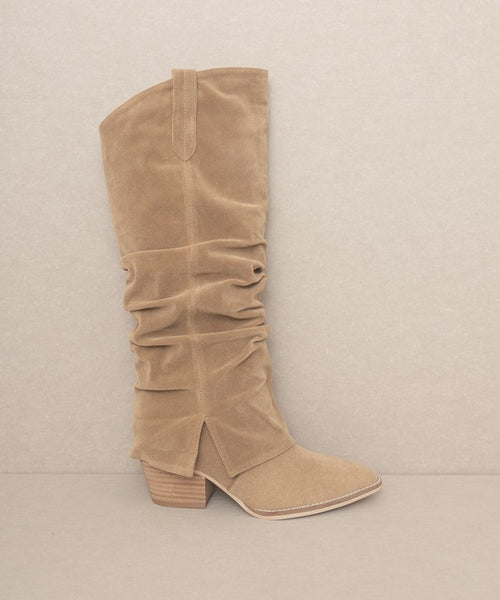 Thea - Edgy Fold Over Jean Boots