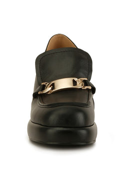 Luxury Leather Elegance: Morgan's Platform Loafers