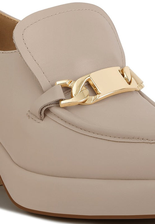 Luxury Leather Elegance: Morgan's Platform Loafers