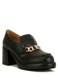 Luxury Leather Elegance: Morgan's Platform Loafers