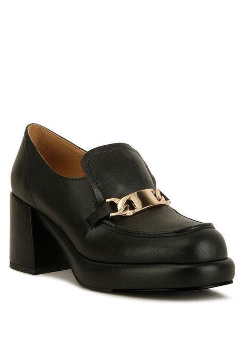 Luxury Leather Elegance: Morgan's Platform Loafers