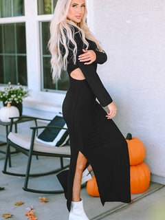 Elegant Cutout Maxi Dress for Timeless Chic