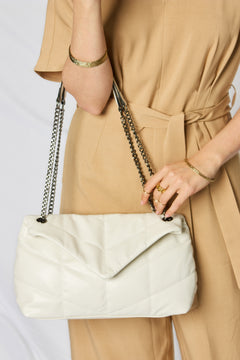 The Elegant Faux Leather Chain Handbag