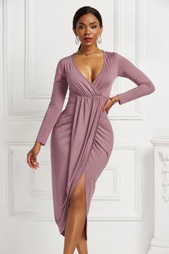 Elegance Elevated Ruched High-low Dress