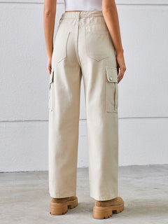 Effortlessly Chic Drawstring Cargo Jeans for All!