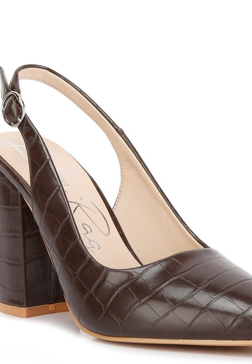 Exquisite Croc Leather Heels