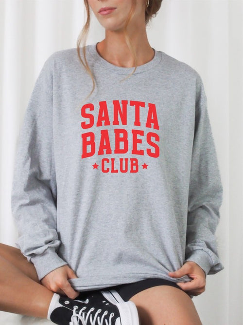 Merriest Santa Babes Club Festive Fleece Sweatshirt