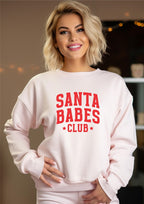 Festive Fleece Fun: Santa Babes Club Sweatshirt