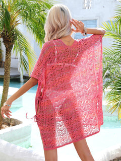 Whispering Breeze Sheer V-Neck Cover-Up