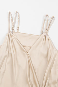 Sexy Satin Apricot Wrap Cami Top - Elegant!