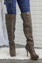 Opulent Charm: Regal Faux Leather Boots