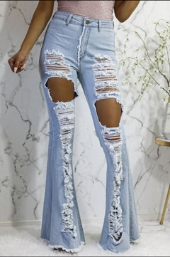 Slay All Day in Distressed Flare Jeans! 😍