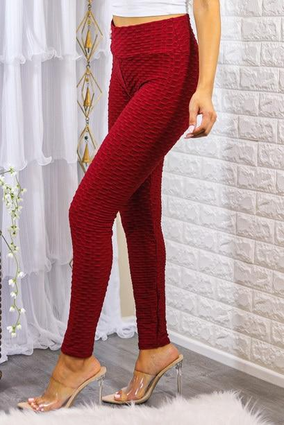 Burgundy Butt Lift Leggings: Flaunt Your Curves