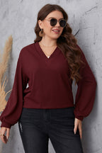 Enchanted Romance V-Neck Bliss Blouse: Ethereal Elegance