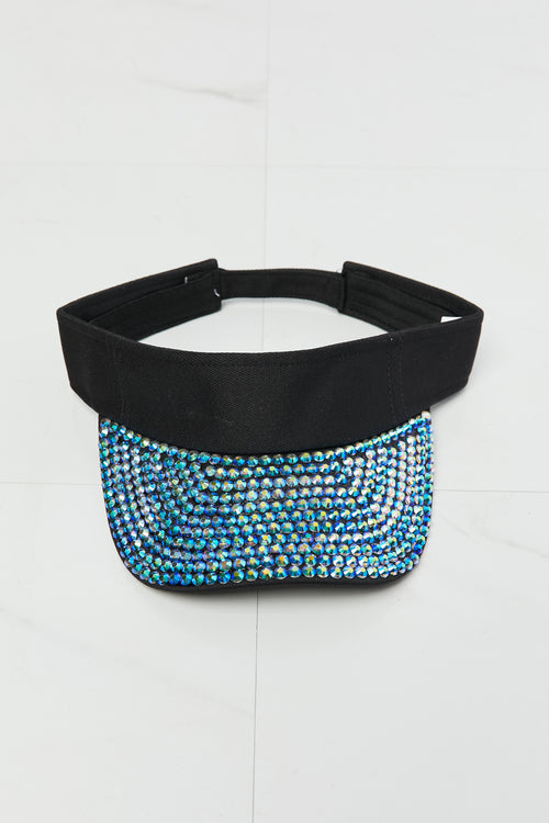 Fame's Rhinestone-Trimmed Sun Visor: Sparkling Sophistication