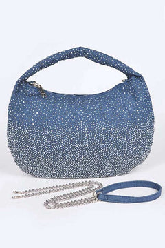 Denim Micro Studs Convertible Hobo: Fashion's Noble Star