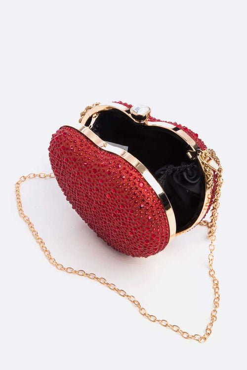 The Elegant Rhinestone Heart Clutch for Nobility