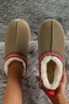 Winter Elegance: Sage Green Plush-Lined Snow Boots