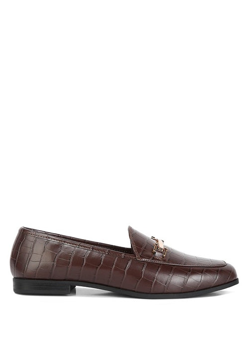 Deverell Luxe Croc Leather Loafers: Unmatched Elegance