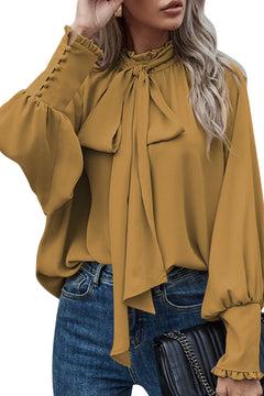 Get Noticed in Jungle Green Frilled Blouse