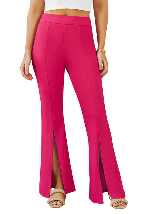 Flawless Rose Split Hem Street Style Pants 🌹