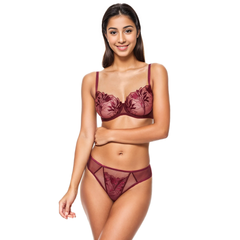 Enchanting Burgundy Floral Thong: Elegance Redefined 💖