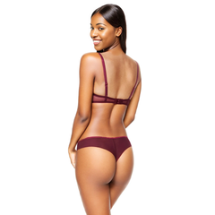 Burgundy Sheer Demi Bra: Embrace Sensual Charm