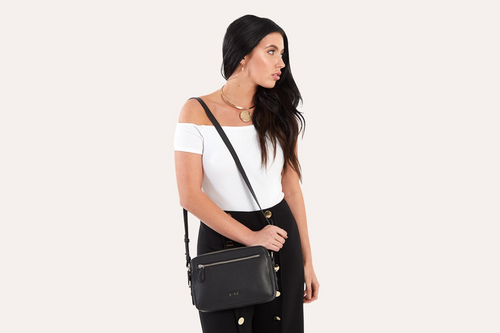 Pebble Leather Crossbody Bag: Elegance Personified