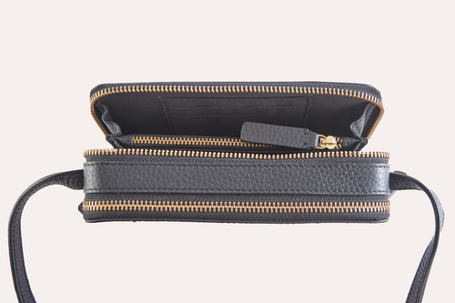 The Genuine Pebble Leather Zip Crossbody: A luxury!