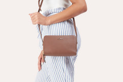 The Genuine Pebble Leather Zip Crossbody: A luxury!