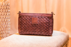 The Weaved Leather Crossbody: Luxury's Elegance