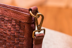 The Weaved Leather Crossbody: Luxury's Elegance