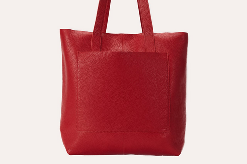 Luxurious Top Grain Cowhide Tote: Journalist's Elegance