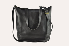 Luxurious Top Grain Cowhide Tote: Journalist's Elegance