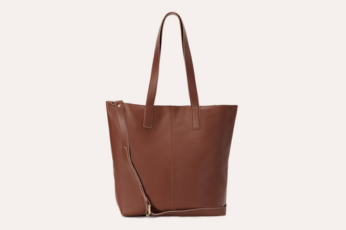 Luxurious Top Grain Cowhide Tote: Journalist's Elegance