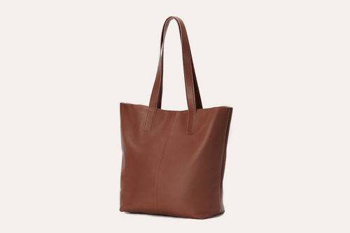 Luxurious Top Grain Cowhide Tote: Journalist's Elegance