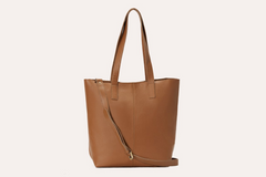 Luxurious Top Grain Cowhide Tote: Journalist's Elegance