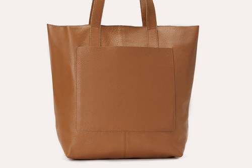 Luxurious Top Grain Cowhide Tote: Journalist's Elegance