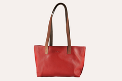 Scarlet Leather Tote: A Luxurious Elegance