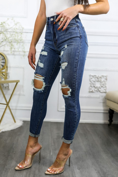 Roll 'Em Up Edgy Distressed Jeans 😎