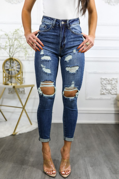 Roll 'Em Up Edgy Distressed Jeans 😎