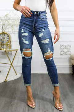 Roll 'Em Up Edgy Distressed Jeans 😎