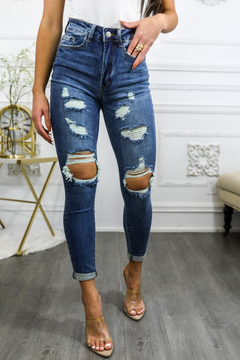 Roll 'Em Up Edgy Distressed Jeans 😎