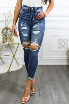 Roll 'Em Up Edgy Distressed Jeans 😎